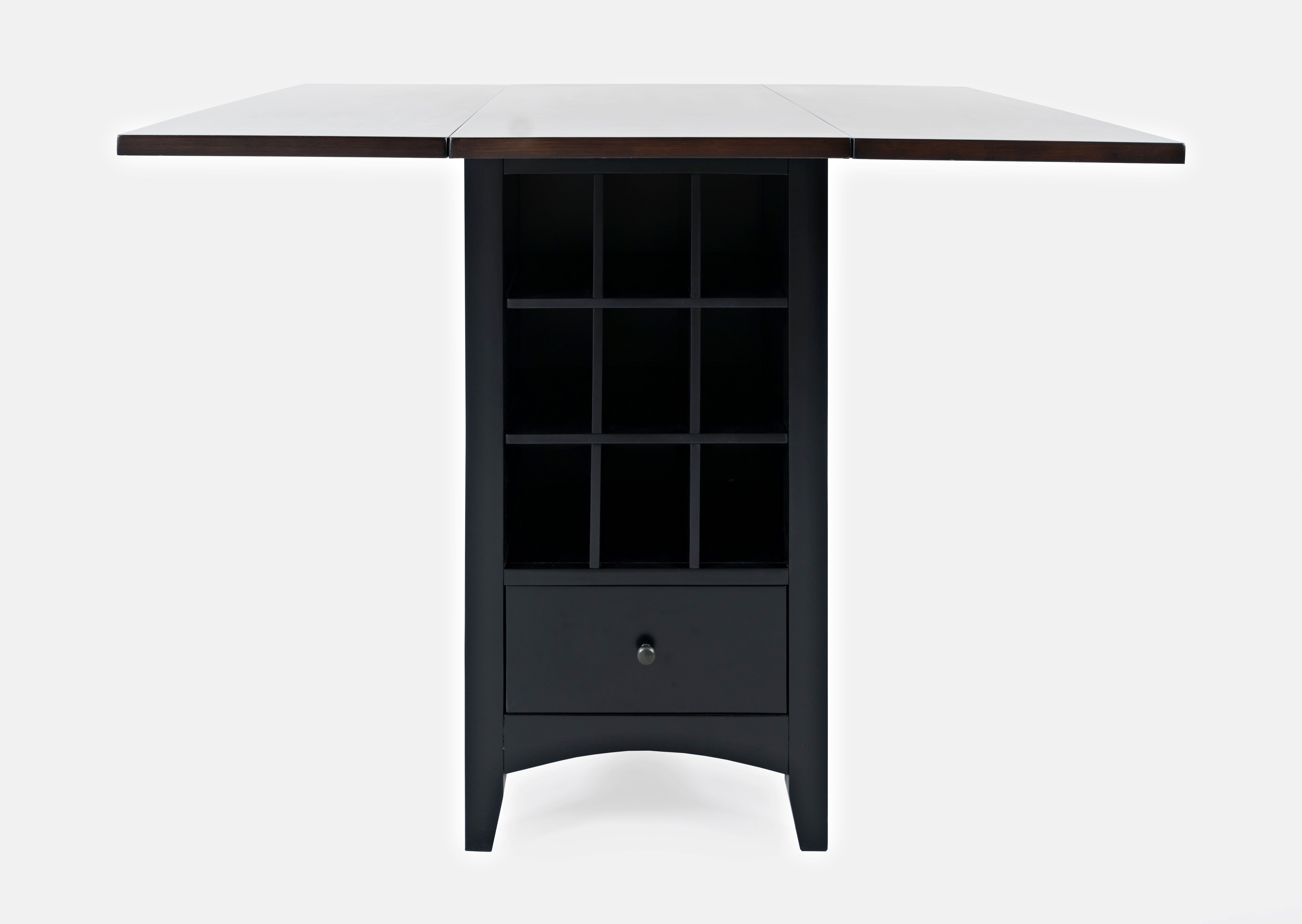 Jofran Dining Room Counter Height Drop Leaf Dining Table with Storage